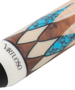 Predator Virtuoso Series Curly Maple with 8 Turquoise and Thuya Points No Wrap Pool Cue - Uni-Loc