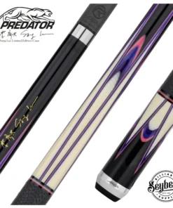 Predator Sang Lee 2-1 Black with Pink / Blue / Purple / Ivorine Butterfly Points Limited Edition Pool Cue - Radial