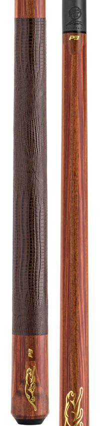 Predator P3 Prowler Rosewood with Rengas Stripes Pool Cue with Brown Lizard Grain Leather Wrap - Uniloc